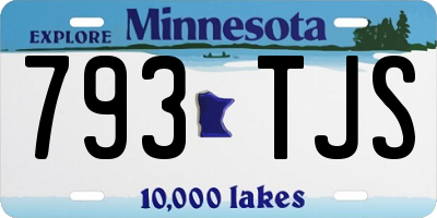 MN license plate 793TJS