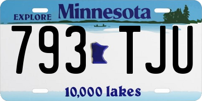 MN license plate 793TJU