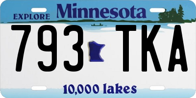 MN license plate 793TKA
