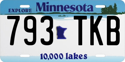 MN license plate 793TKB