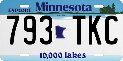 MN license plate 793TKC