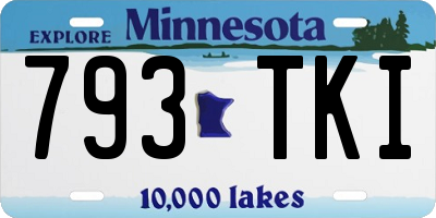 MN license plate 793TKI