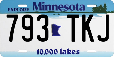 MN license plate 793TKJ