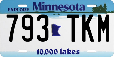 MN license plate 793TKM