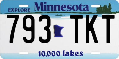 MN license plate 793TKT