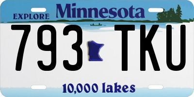 MN license plate 793TKU