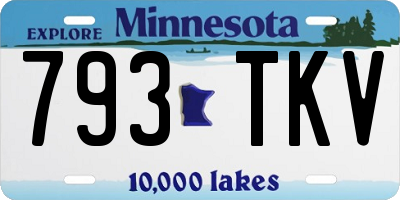 MN license plate 793TKV