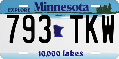 MN license plate 793TKW