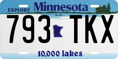 MN license plate 793TKX