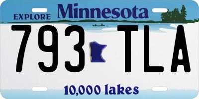 MN license plate 793TLA