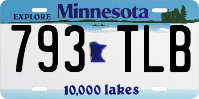 MN license plate 793TLB