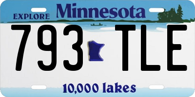 MN license plate 793TLE
