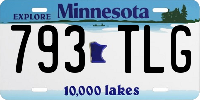 MN license plate 793TLG