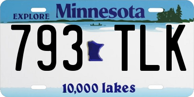 MN license plate 793TLK