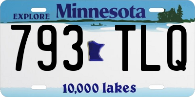 MN license plate 793TLQ