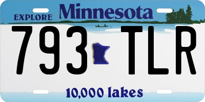 MN license plate 793TLR