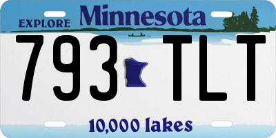 MN license plate 793TLT