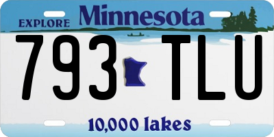 MN license plate 793TLU