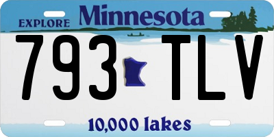 MN license plate 793TLV