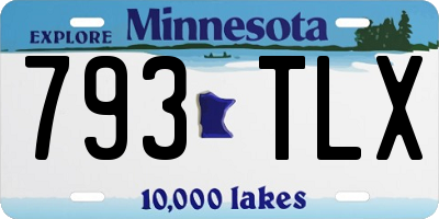 MN license plate 793TLX