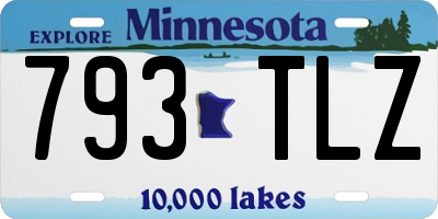 MN license plate 793TLZ
