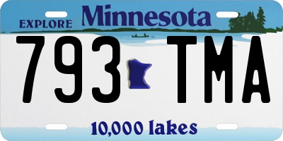 MN license plate 793TMA