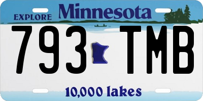 MN license plate 793TMB