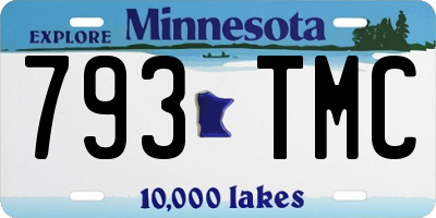 MN license plate 793TMC
