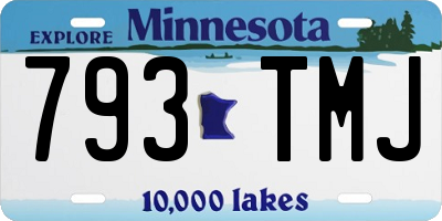 MN license plate 793TMJ
