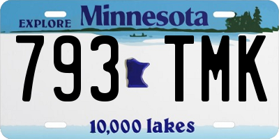 MN license plate 793TMK