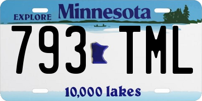 MN license plate 793TML