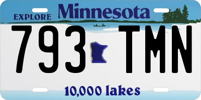 MN license plate 793TMN