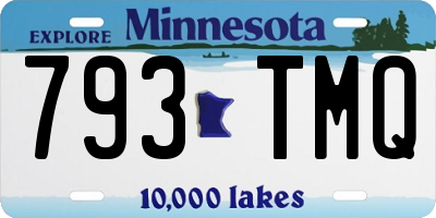 MN license plate 793TMQ