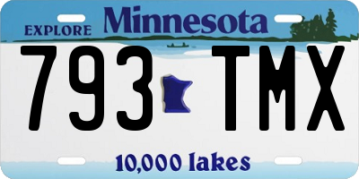 MN license plate 793TMX