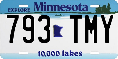 MN license plate 793TMY