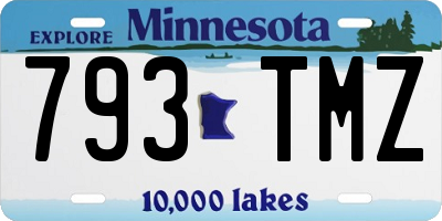 MN license plate 793TMZ