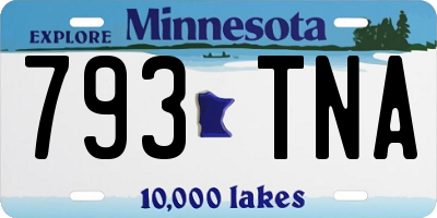 MN license plate 793TNA