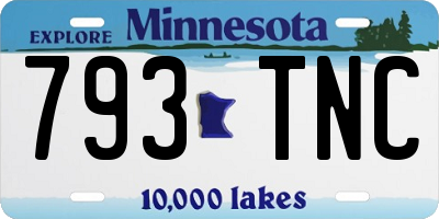 MN license plate 793TNC