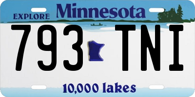 MN license plate 793TNI
