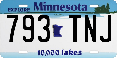 MN license plate 793TNJ