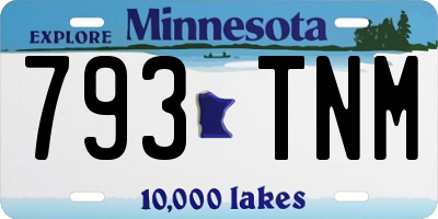 MN license plate 793TNM