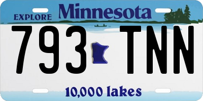 MN license plate 793TNN