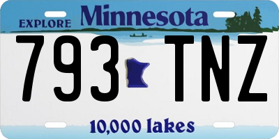 MN license plate 793TNZ