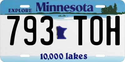 MN license plate 793TOH