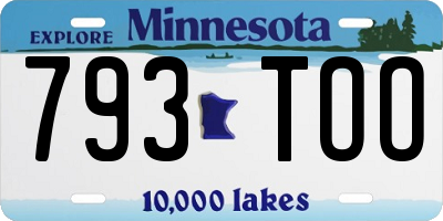MN license plate 793TOO