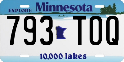 MN license plate 793TOQ