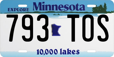MN license plate 793TOS