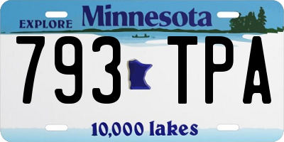 MN license plate 793TPA