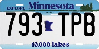 MN license plate 793TPB