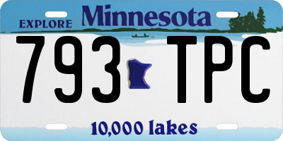 MN license plate 793TPC